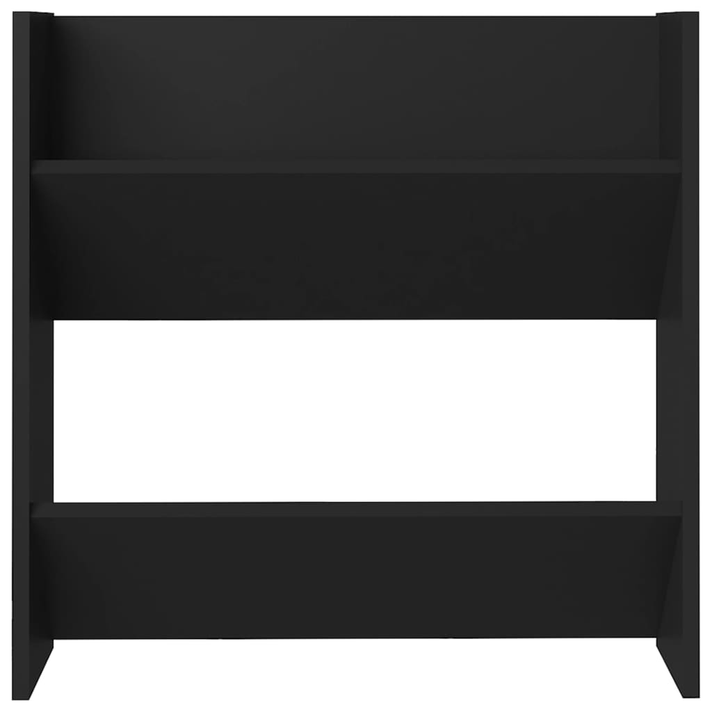 Wandschoenenkasten 4 st 60x18x60 cm bewerkt hout zwart is nu te koop bij PeponiXL, paradijselijk wonen!
