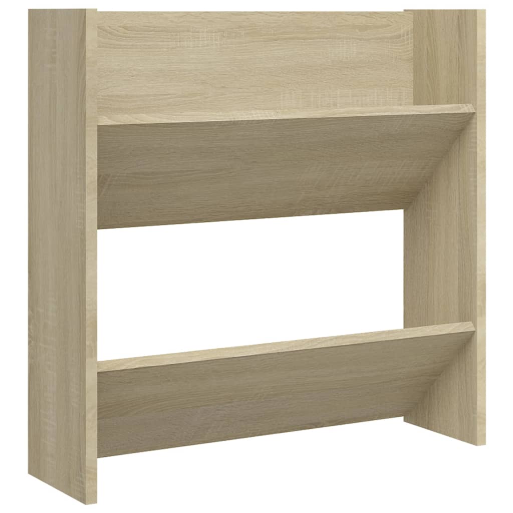 Wandschoenenkast 60x18x60 cm spaanplaat sonoma eikenkleurig is nu te koop bij PeponiXL, paradijselijk wonen!