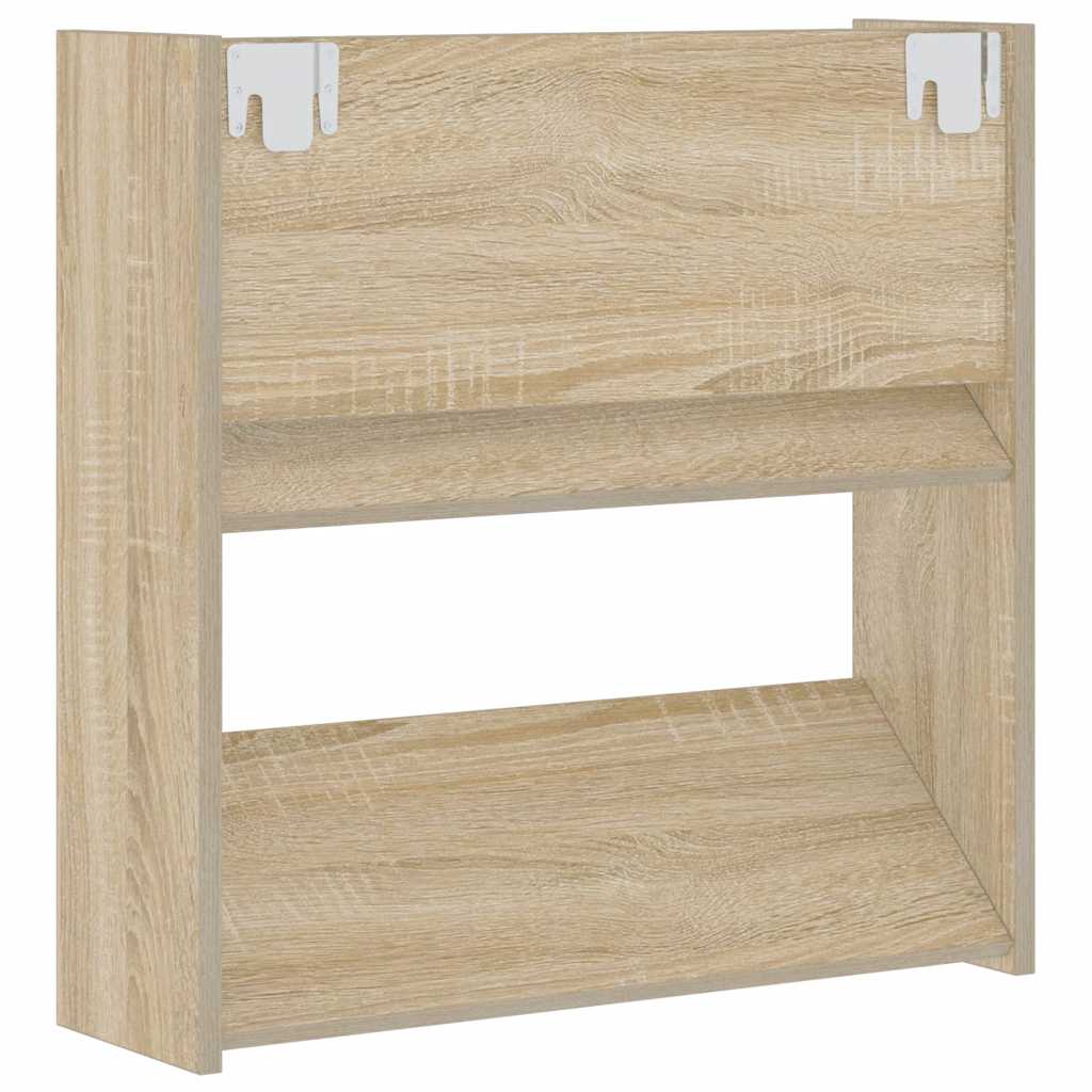 Wandschoenenkast 60x18x60 cm spaanplaat sonoma eikenkleurig is nu te koop bij PeponiXL, paradijselijk wonen!