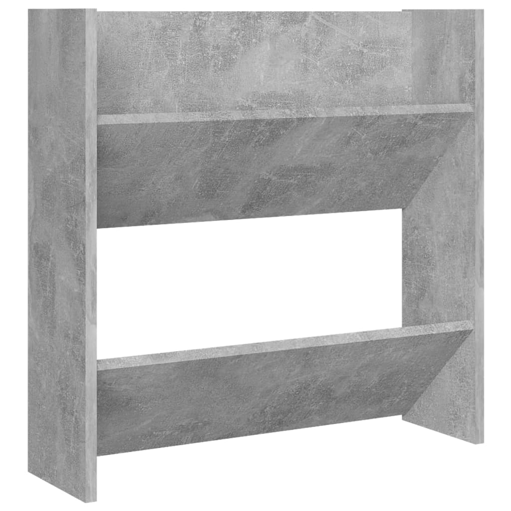 Wandschoenenkast 60x18x60 cm spaanplaat betongrijs is nu te koop bij PeponiXL, paradijselijk wonen!