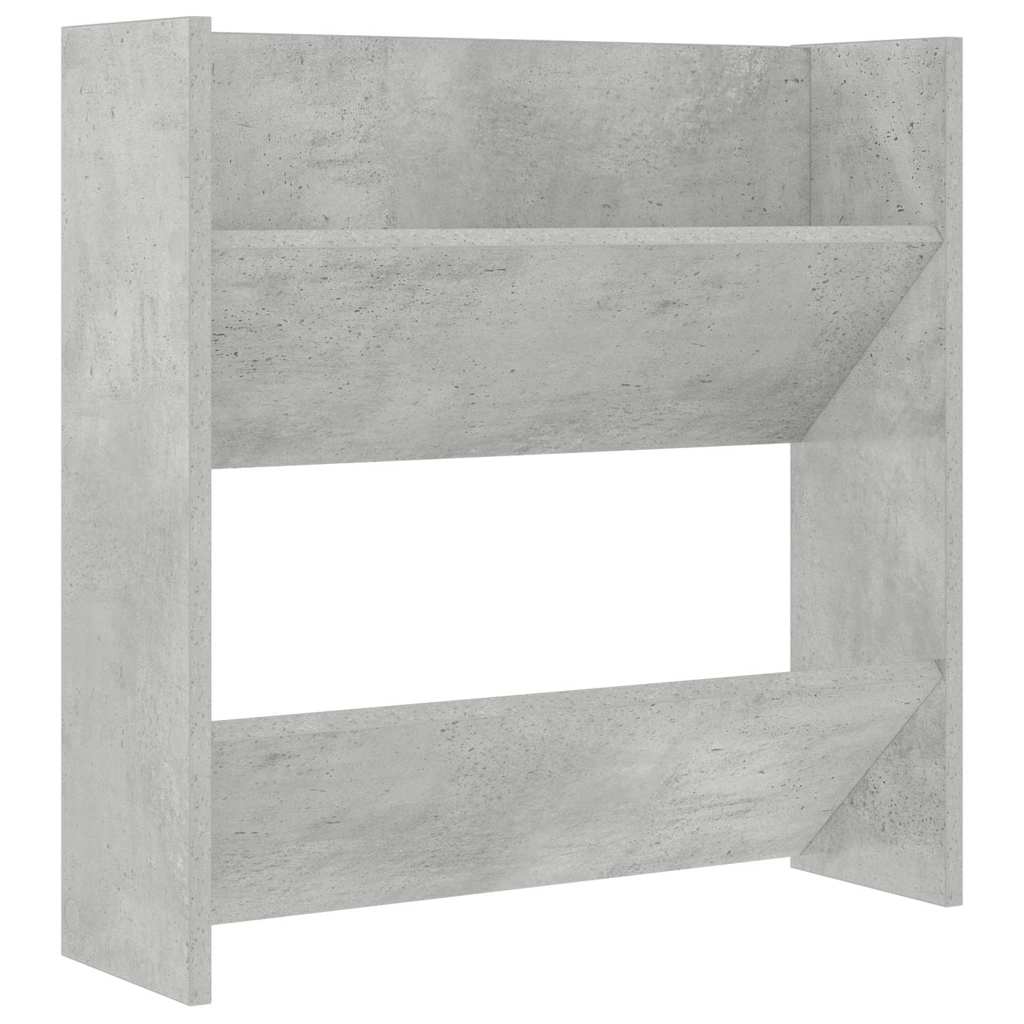 Wandschoenenkasten 2 st 60x18x60 cm spaanplaat betongrijs is nu te koop bij PeponiXL, paradijselijk wonen!