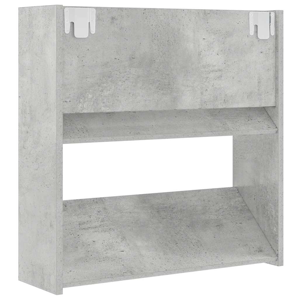 Wandschoenenkasten 2 st 60x18x60 cm spaanplaat betongrijs is nu te koop bij PeponiXL, paradijselijk wonen!