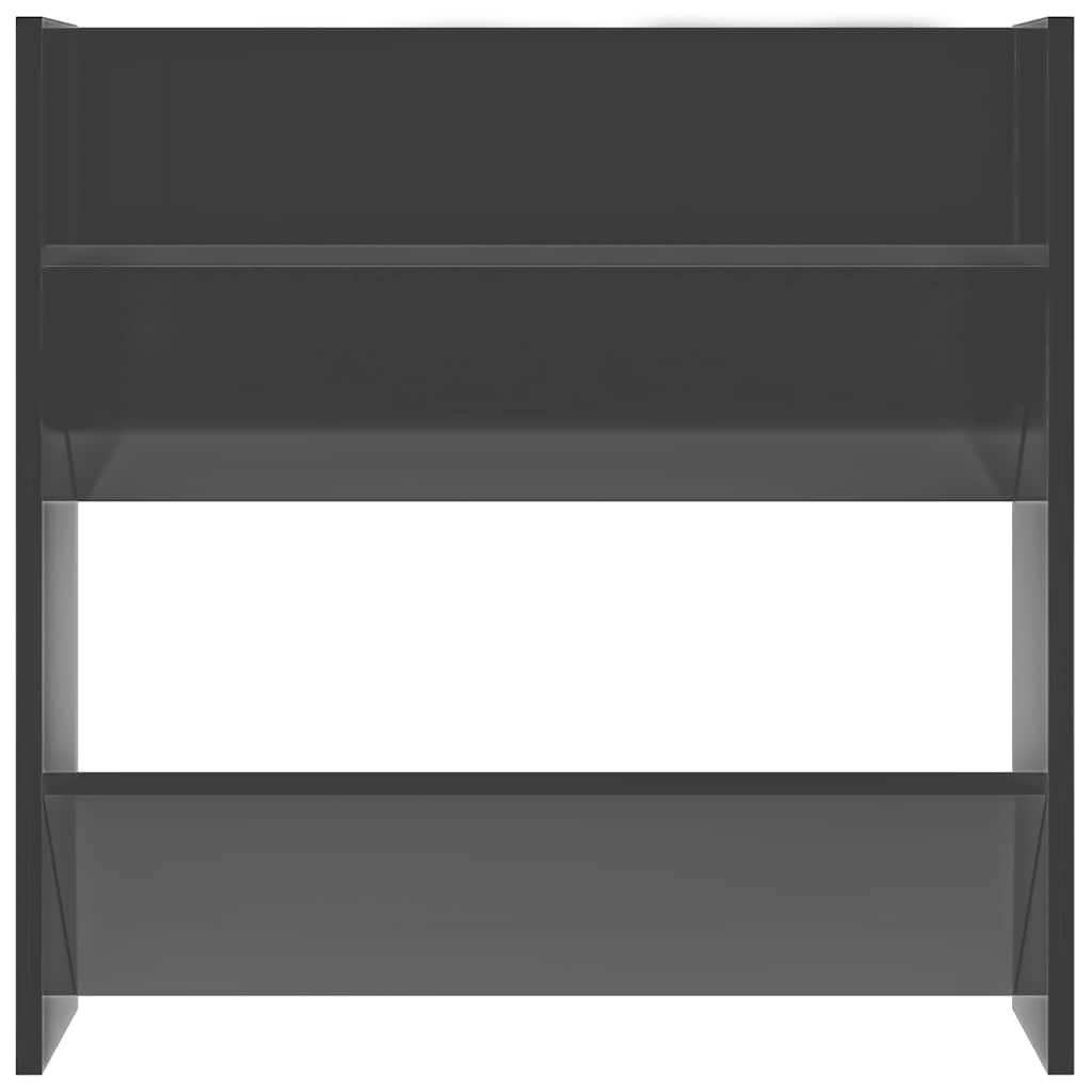 Wandschoenenkast 60x18x60 cm bewerkt hout hoogglans grijs is nu te koop bij PeponiXL, paradijselijk wonen!