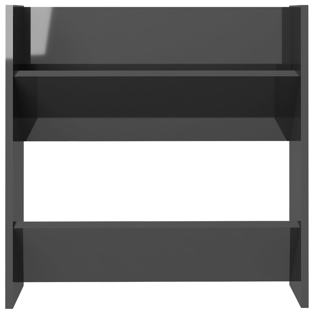 Wandschoenenkasten 4 st 60x18x60 cm hout hoogglans grijs is nu te koop bij PeponiXL, paradijselijk wonen!