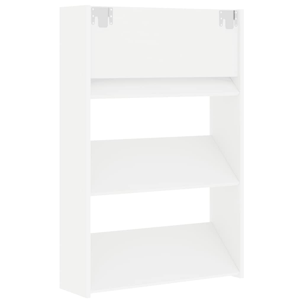 Wandschoenenkast 60x18x90 cm spaanplaat wit is nu te koop bij PeponiXL, paradijselijk wonen!
