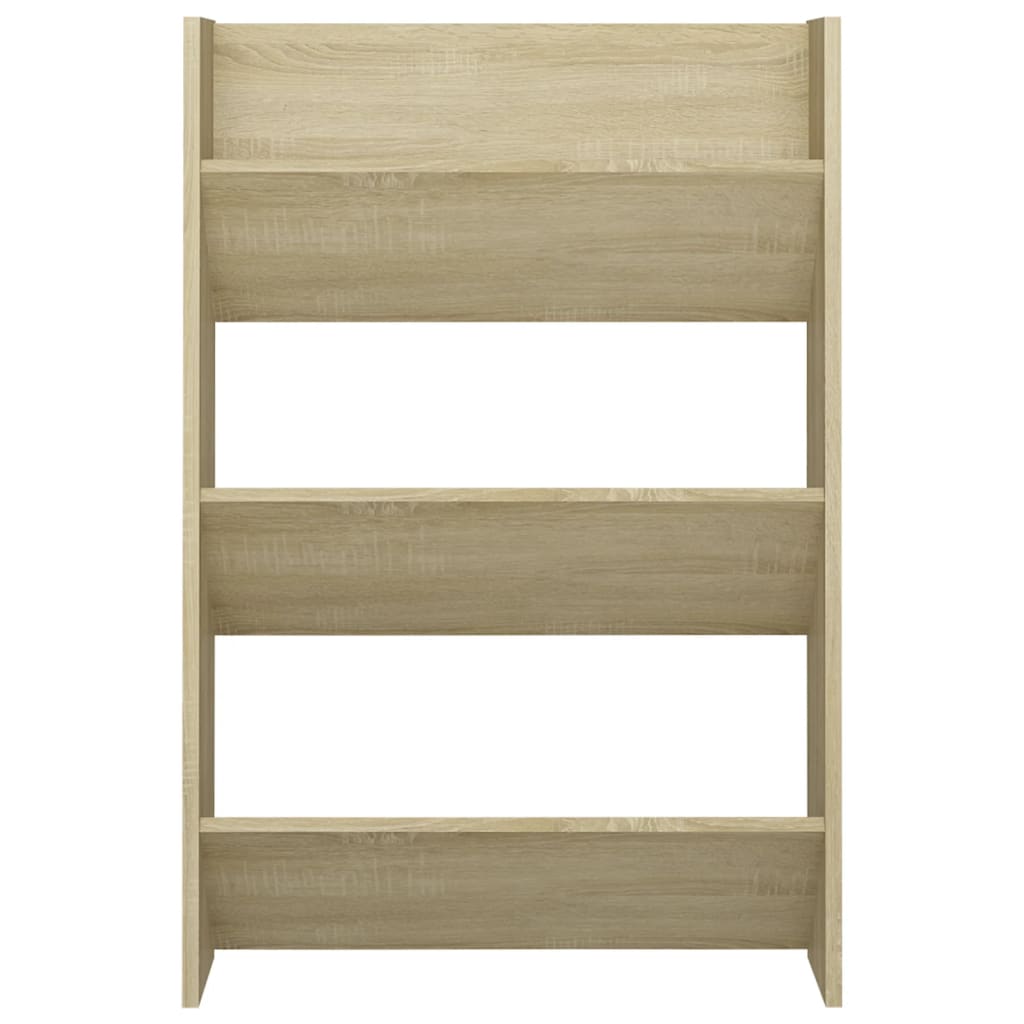 Wandschoenenkasten 2 st 60x18x90 cm spaanplaat sonoma eiken is nu te koop bij PeponiXL, paradijselijk wonen!