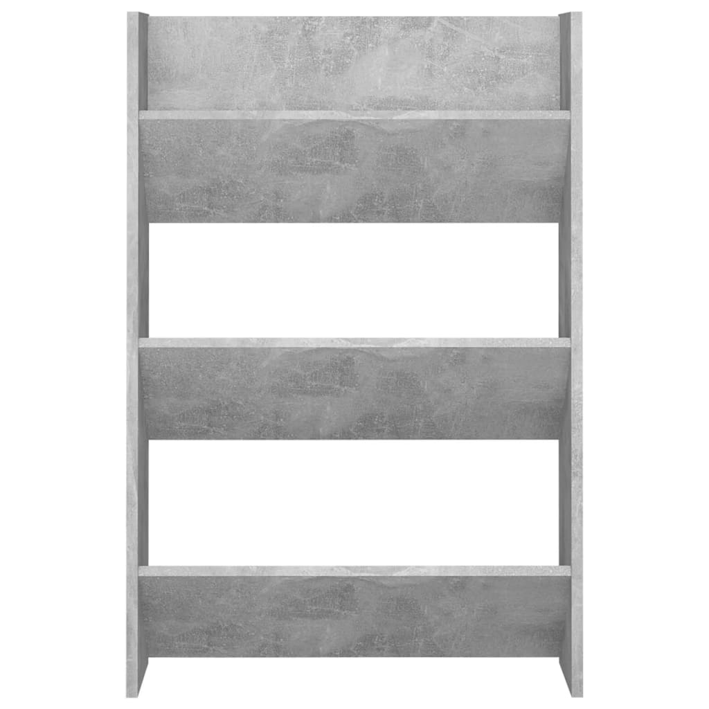 Wandschoenenkasten 2 st 60x18x90 cm spaanplaat betongrijs is nu te koop bij PeponiXL, paradijselijk wonen!