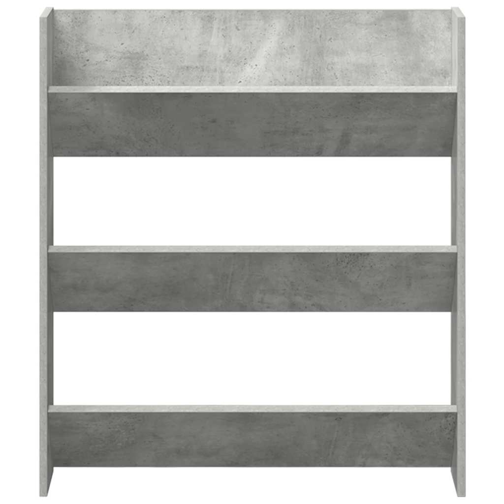 Wandschoenenkast 80x18x90 cm spaanplaat betongrijs is nu te koop bij PeponiXL, paradijselijk wonen!