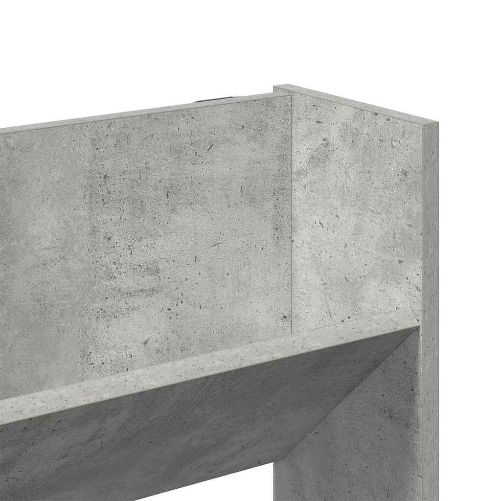 Wandschoenenkast 80x18x90 cm spaanplaat betongrijs is nu te koop bij PeponiXL, paradijselijk wonen!