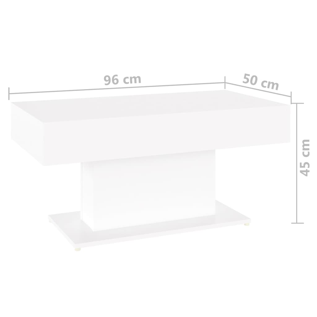 Salontafel 96x50x45 cm bewerkt hout wit is nu te koop bij PeponiXL, paradijselijk wonen!