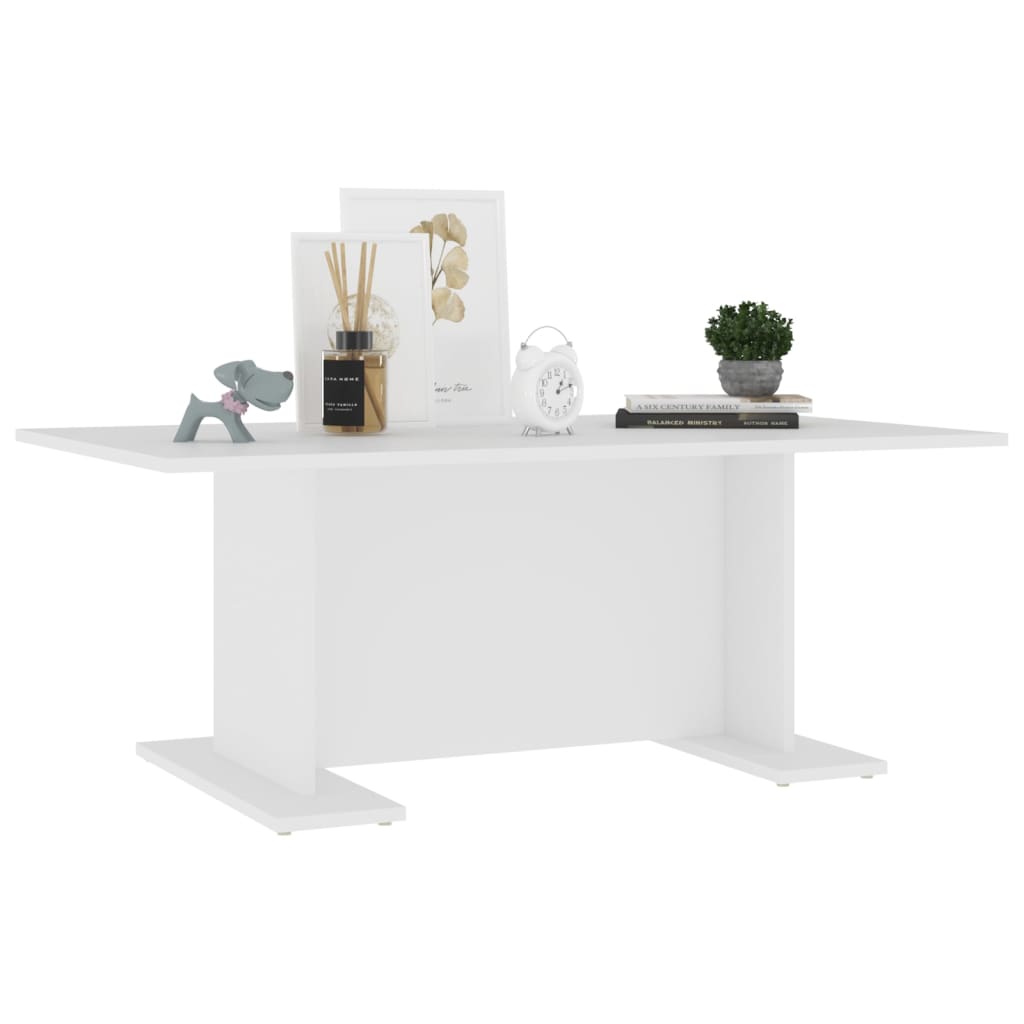Salontafel 103,5x60x40 cm bewerkt hout wit is nu te koop bij PeponiXL, paradijselijk wonen!