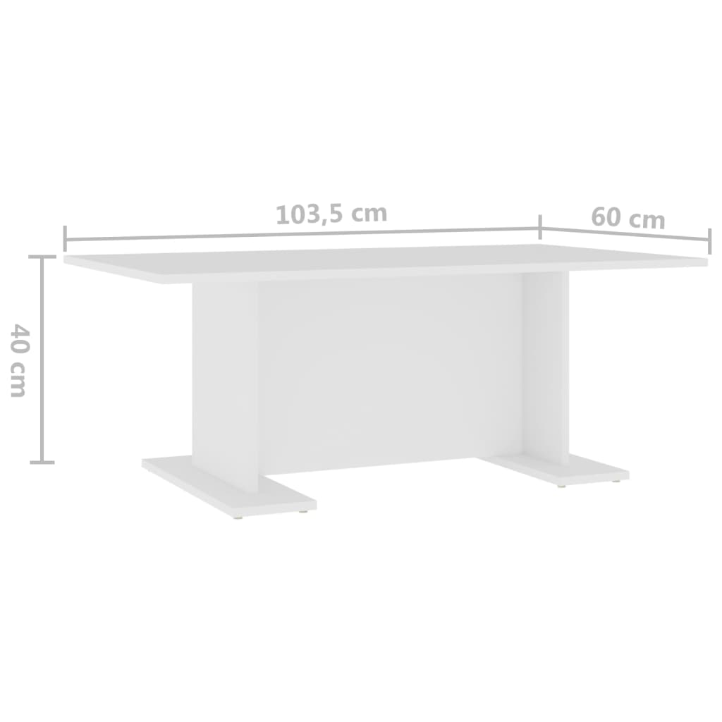 Salontafel 103,5x60x40 cm bewerkt hout wit is nu te koop bij PeponiXL, paradijselijk wonen!