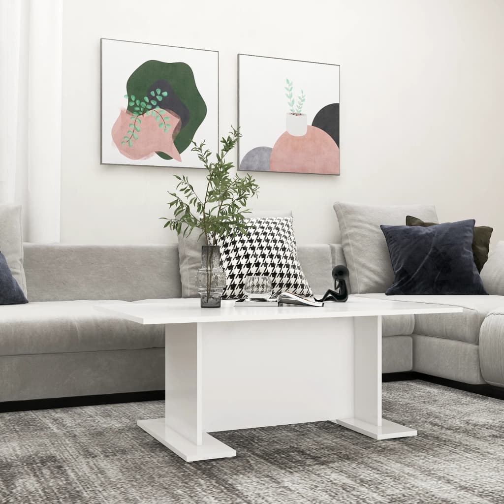Salontafel 103,5x60x40 cm bewerkt hout wit is nu te koop bij PeponiXL, paradijselijk wonen!