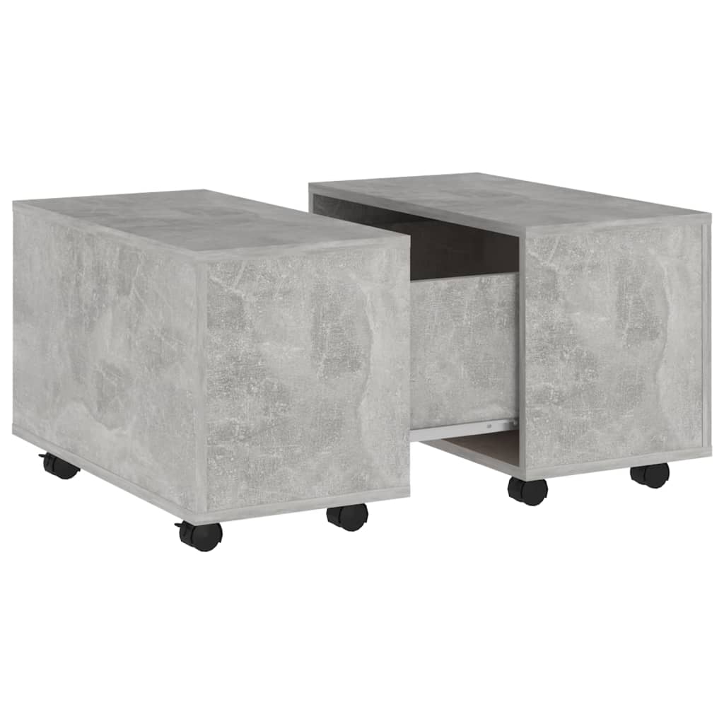 Salontafel 60x60x38 cm bewerkt hout betongrijs is nu te koop bij PeponiXL, paradijselijk wonen!