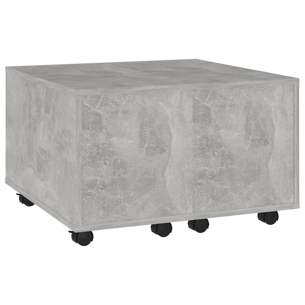 Salontafel 60x60x38 cm bewerkt hout betongrijs is nu te koop bij PeponiXL, paradijselijk wonen!