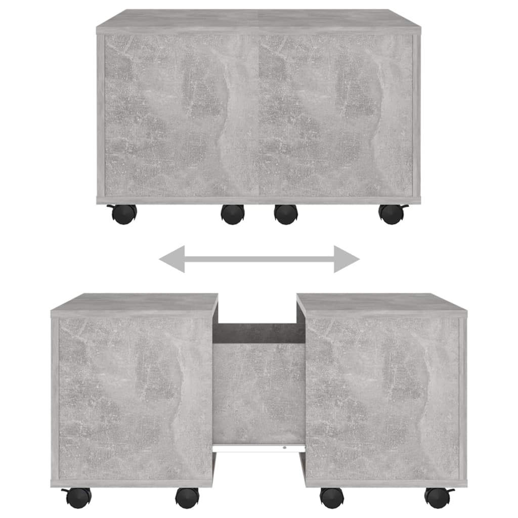 Salontafel 60x60x38 cm bewerkt hout betongrijs is nu te koop bij PeponiXL, paradijselijk wonen!