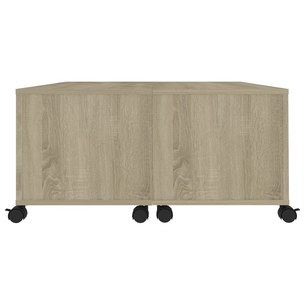 Salontafel 75x75x38 cm bewerkt hout sonoma eikenkleurig is nu te koop bij PeponiXL, paradijselijk wonen!