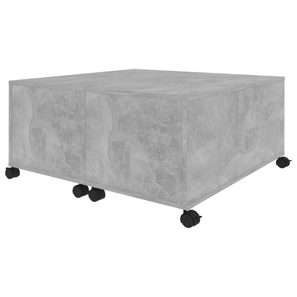 Salontafel 75x75x38 cm bewerkt hout betongrijs is nu te koop bij PeponiXL, paradijselijk wonen!
