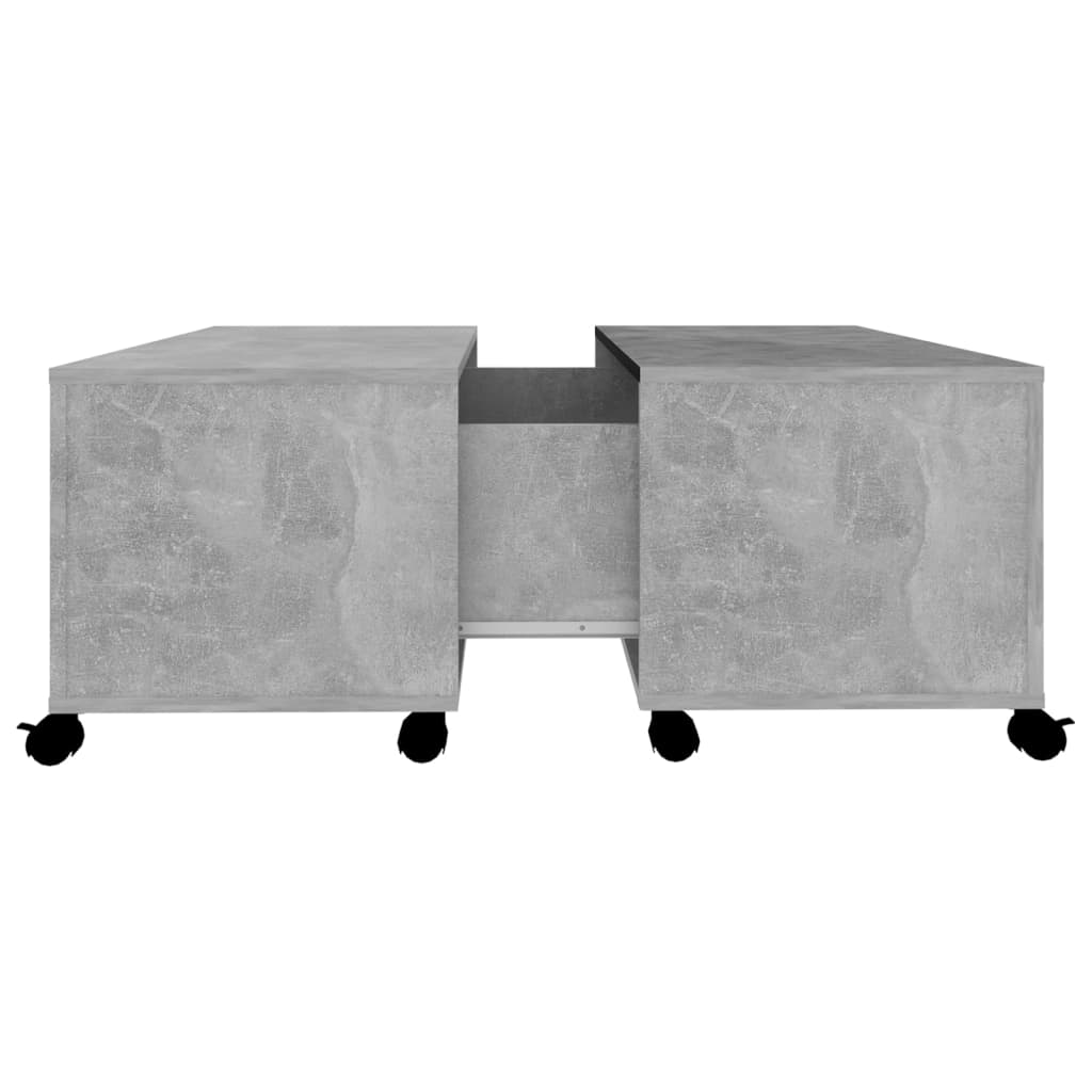 Salontafel 75x75x38 cm bewerkt hout betongrijs is nu te koop bij PeponiXL, paradijselijk wonen!