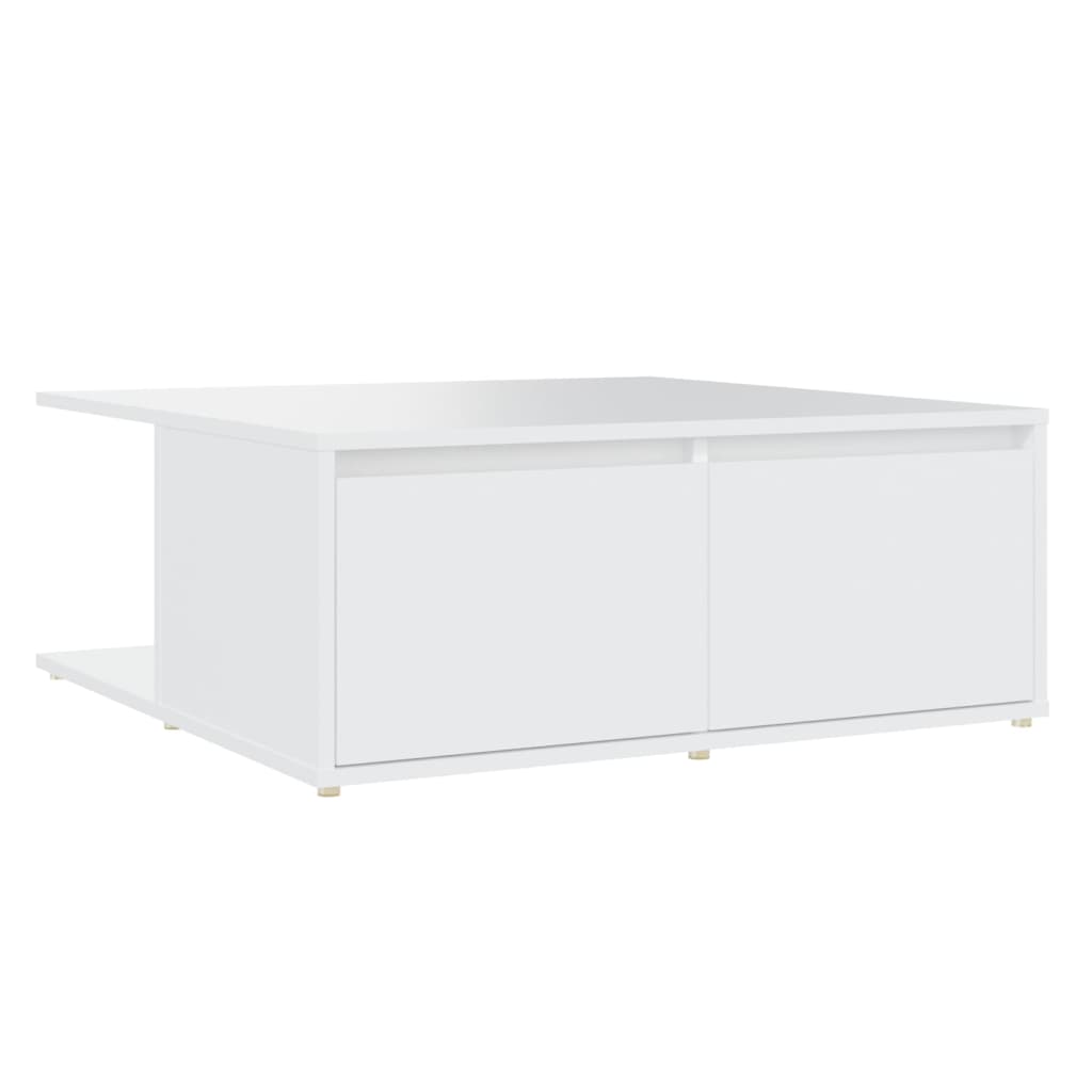 Salontafel 80x80x31 cm bewerkt hout wit is nu te koop bij PeponiXL, paradijselijk wonen!
