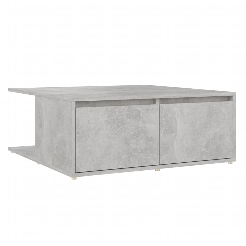 Salontafel 80x80x31 cm bewerkt hout betongrijs is nu te koop bij PeponiXL, paradijselijk wonen!