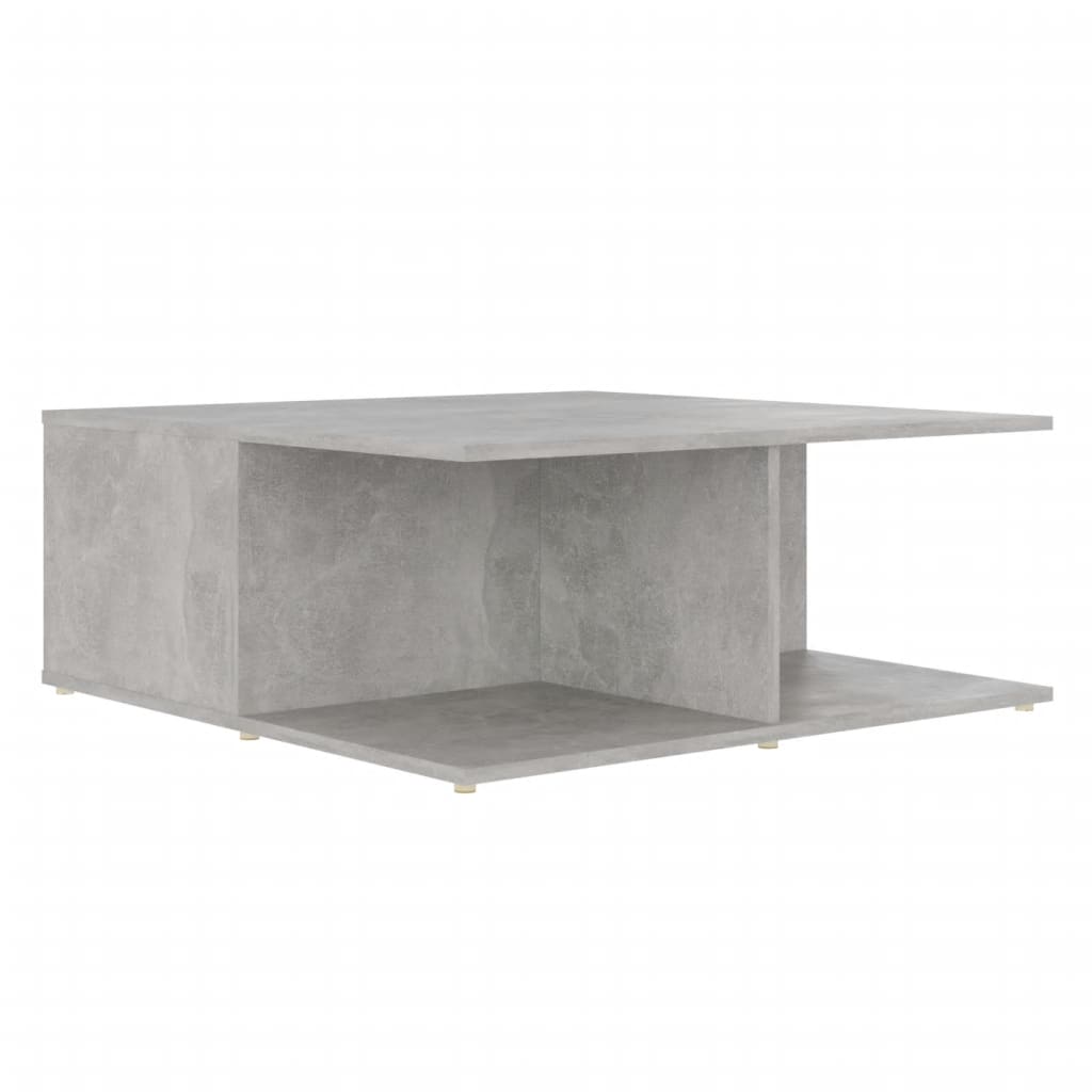 Salontafel 80x80x31 cm bewerkt hout betongrijs is nu te koop bij PeponiXL, paradijselijk wonen!