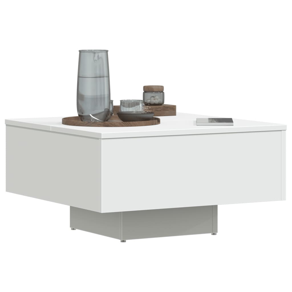 Salontafel 60x60x31,5 cm bewerkt hout wit is nu te koop bij PeponiXL, paradijselijk wonen!
