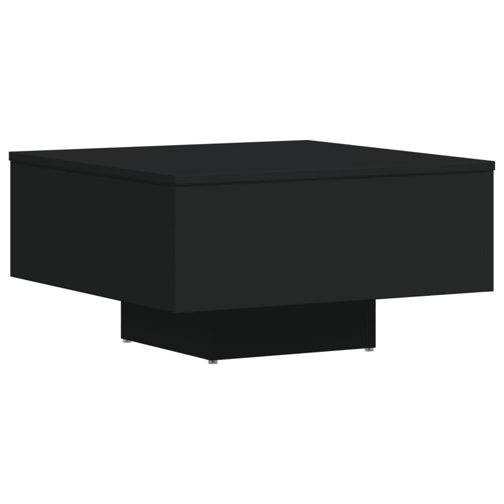 Salontafel 60x60x31,5 cm bewerkt hout zwart is nu te koop bij PeponiXL, paradijselijk wonen!