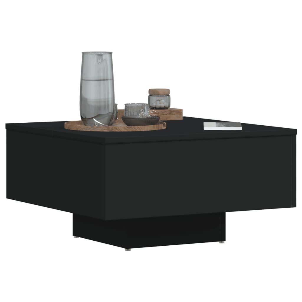 Salontafel 60x60x31,5 cm bewerkt hout zwart is nu te koop bij PeponiXL, paradijselijk wonen!