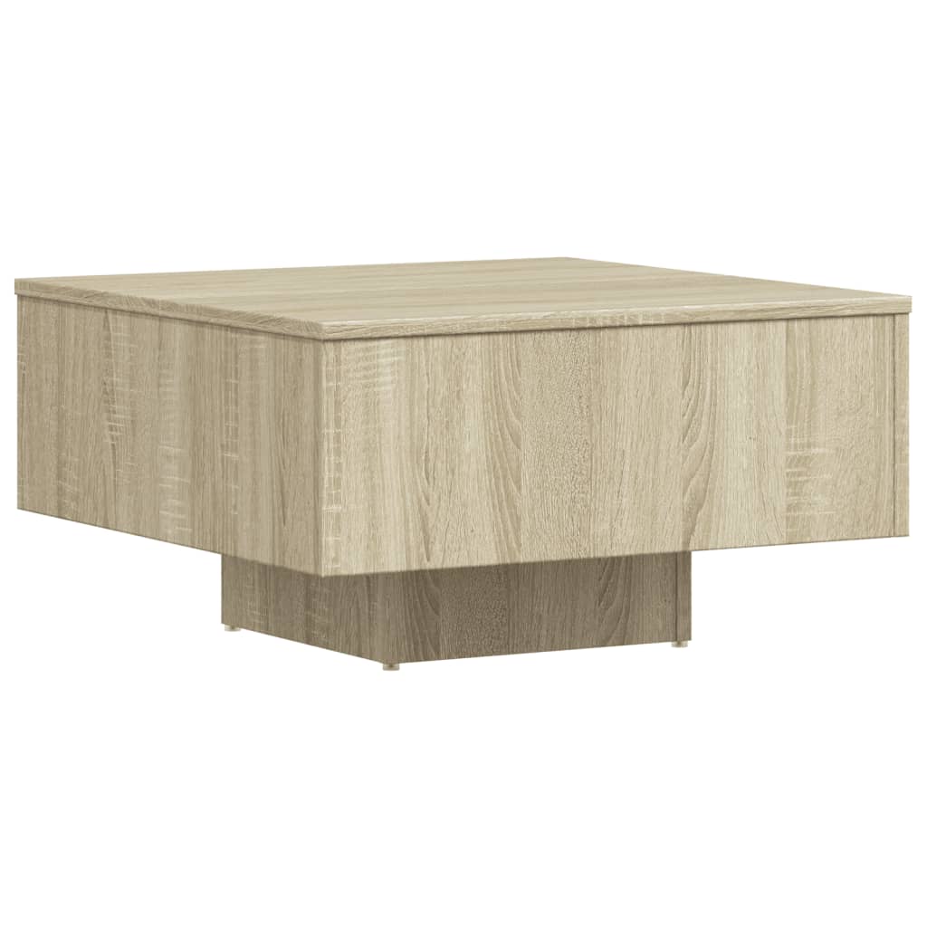 Salontafel 60x60x31,5 cm bewerkt hout sonoma eikenkleurig is nu te koop bij PeponiXL, paradijselijk wonen!