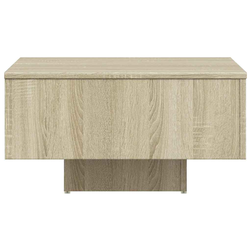Salontafel 60x60x31,5 cm bewerkt hout sonoma eikenkleurig is nu te koop bij PeponiXL, paradijselijk wonen!