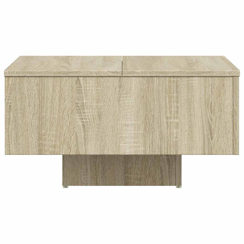 Salontafel 60x60x31,5 cm bewerkt hout sonoma eikenkleurig is nu te koop bij PeponiXL, paradijselijk wonen!