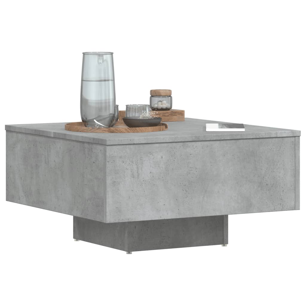 Salontafel 60x60x31,5 cm bewerkt hout betongrijs is nu te koop bij PeponiXL, paradijselijk wonen!