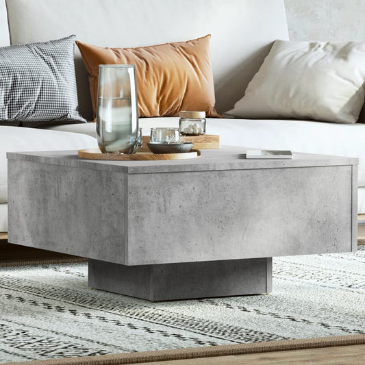 Salontafel 60x60x31,5 cm bewerkt hout betongrijs is nu te koop bij PeponiXL, paradijselijk wonen!