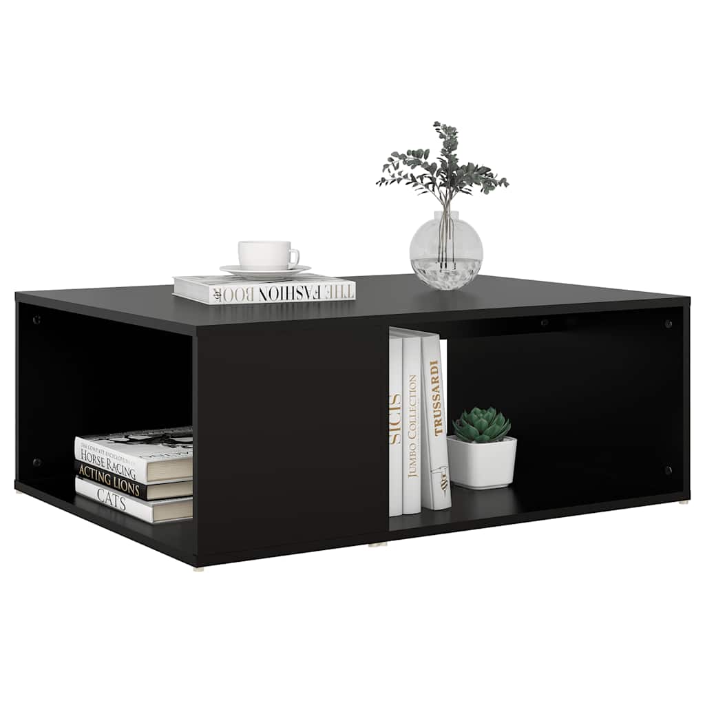 Salontafel 90x67x33 cm bewerkt hout zwart is nu te koop bij PeponiXL, paradijselijk wonen!
