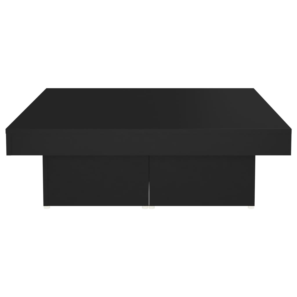 Salontafel 90x90x28 cm bewerkt hout zwart is nu te koop bij PeponiXL, paradijselijk wonen!