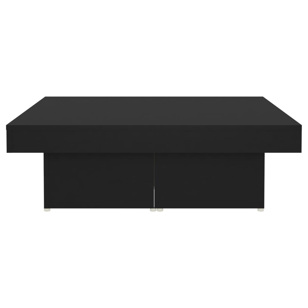 Salontafel 90x90x28 cm bewerkt hout zwart is nu te koop bij PeponiXL, paradijselijk wonen!
