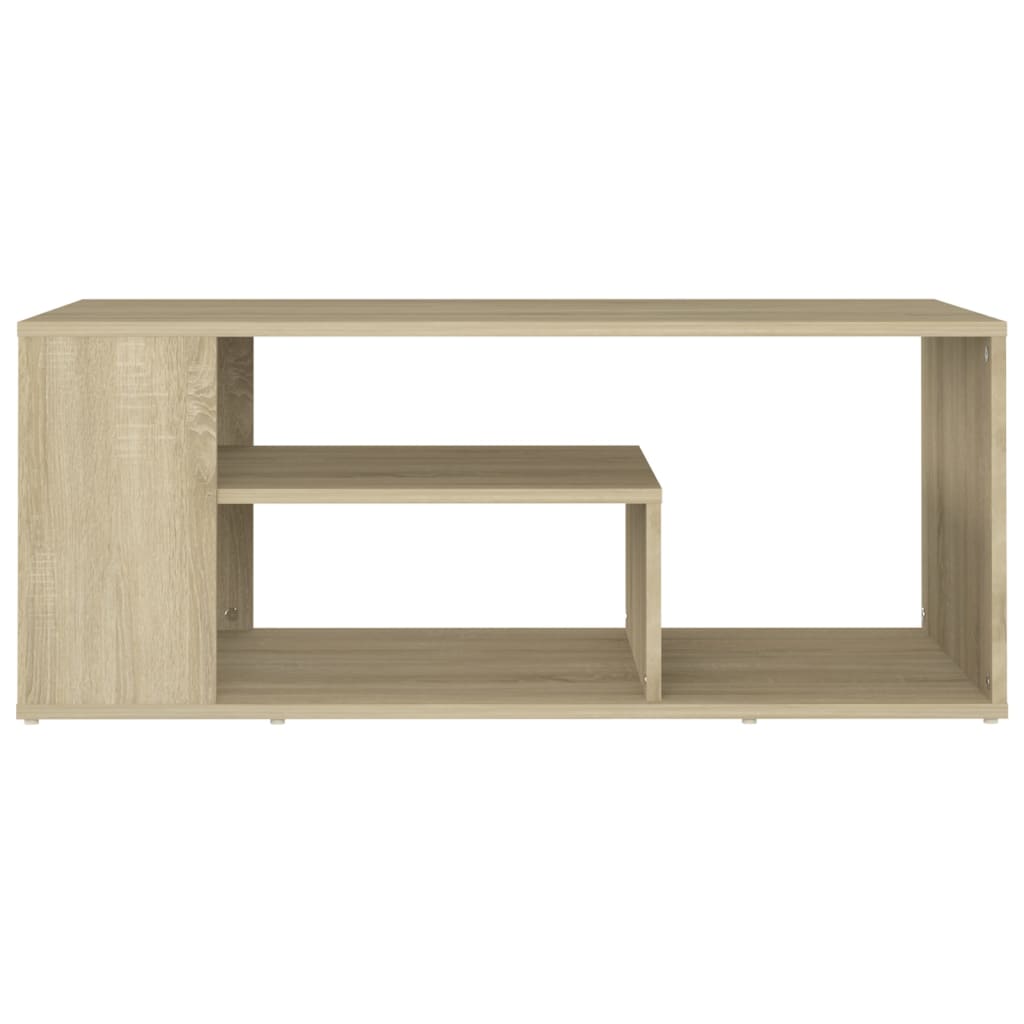 Salontafel 100x50x40 cm bewerkt hout sonoma eikenkleurig is nu te koop bij PeponiXL, paradijselijk wonen!
