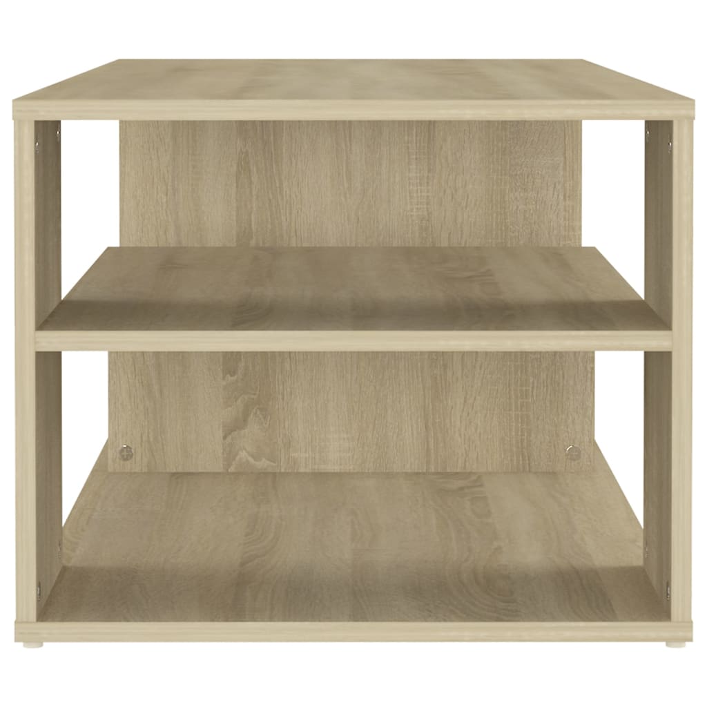 Salontafel 100x50x40 cm bewerkt hout sonoma eikenkleurig is nu te koop bij PeponiXL, paradijselijk wonen!
