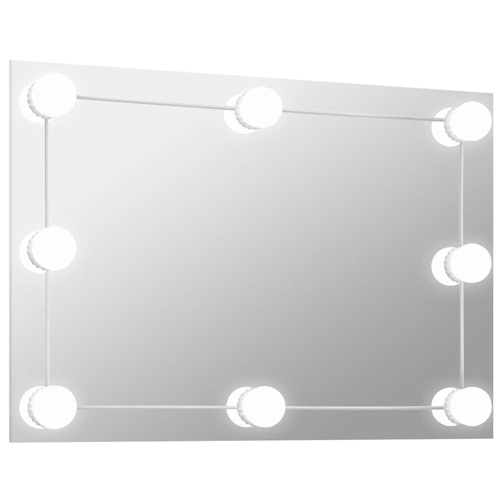 Wandspiegel met LED-lampen rechthoekig glas is nu te koop bij PeponiXL, paradijselijk wonen!