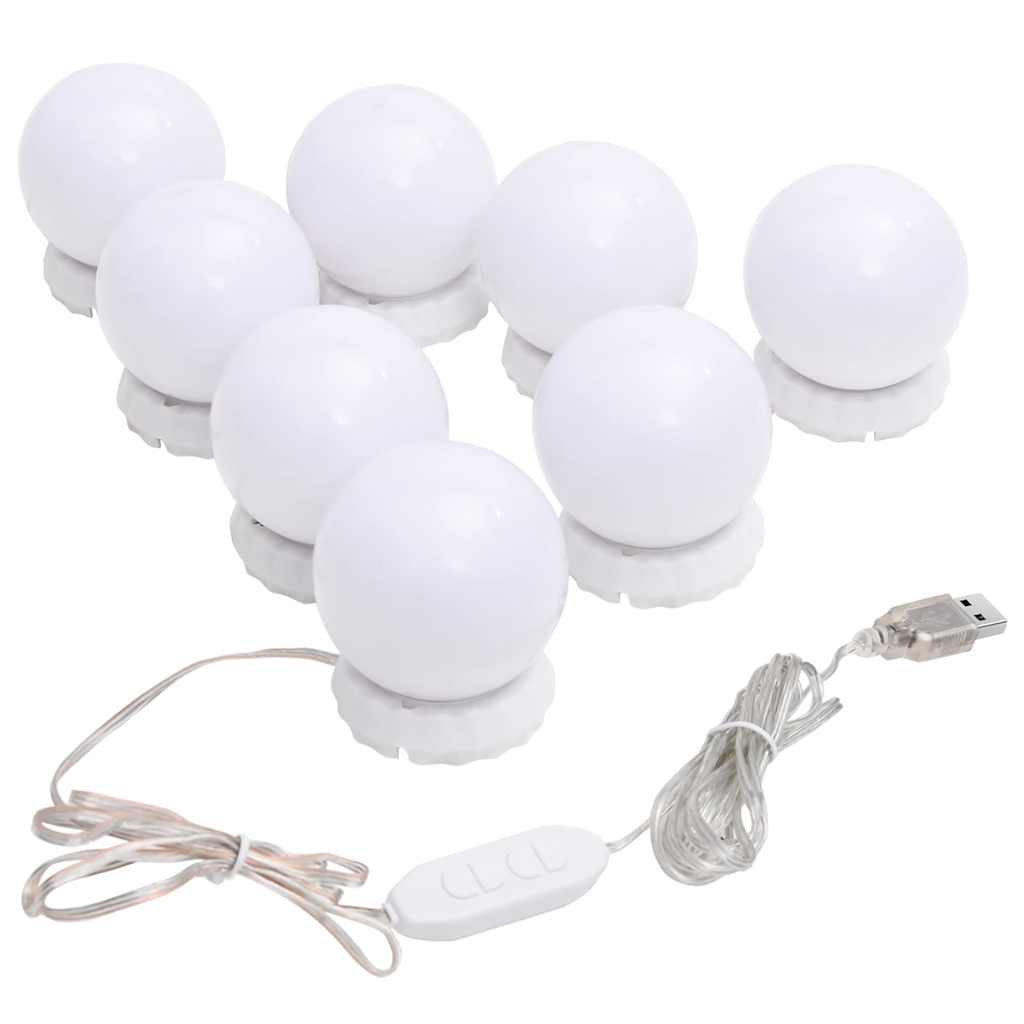 Wandspiegel met LED-lampen rechthoekig glas is nu te koop bij PeponiXL, paradijselijk wonen!