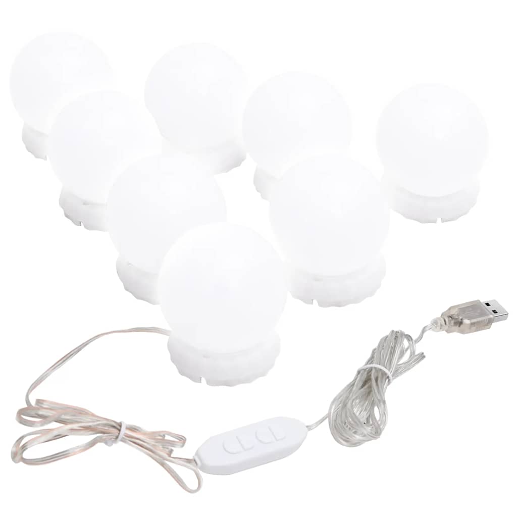 Wandspiegel met LED-lampen vierkant glas is nu te koop bij PeponiXL, paradijselijk wonen!