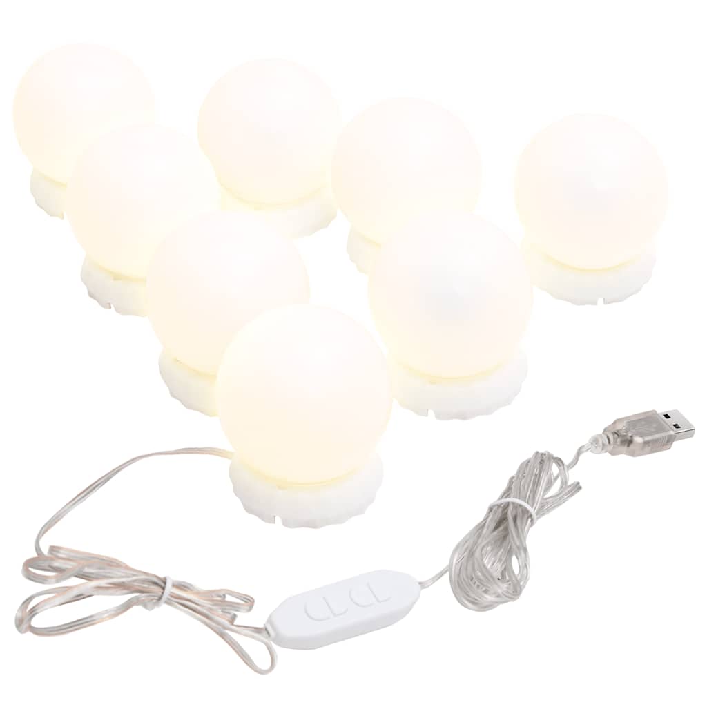 Wandspiegel met LED-lampen rond glas is nu te koop bij PeponiXL, paradijselijk wonen!