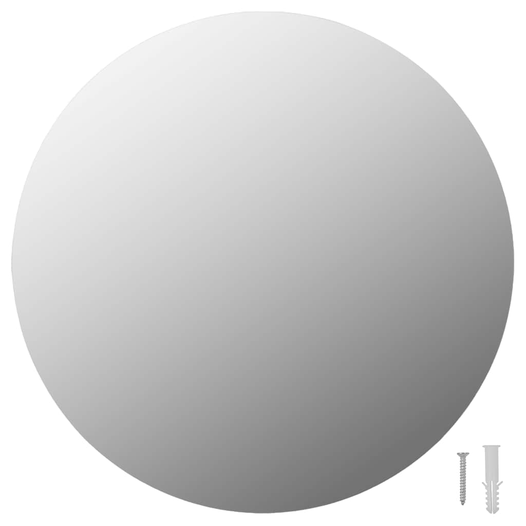 Wandspiegel zonder lijst met LED-lampen rond glas is nu te koop bij PeponiXL, paradijselijk wonen!