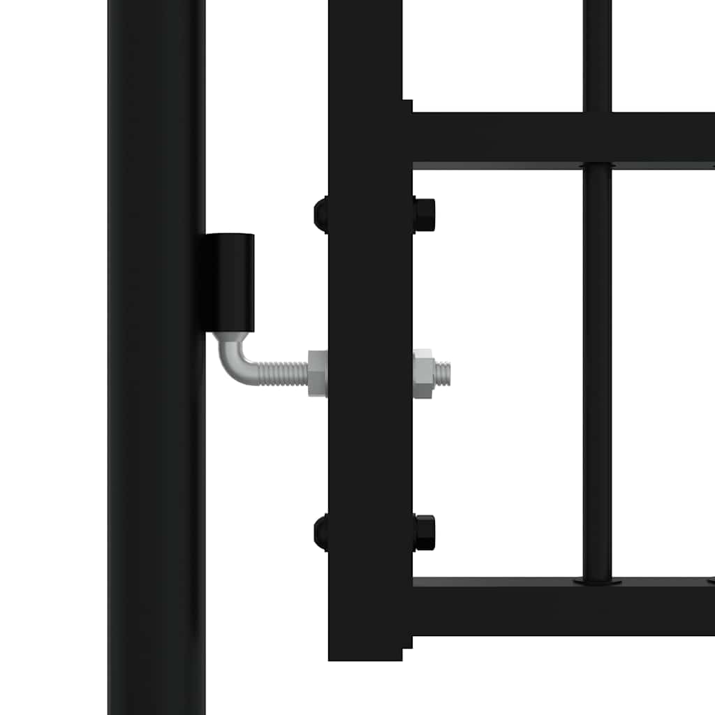 Hekpoort KAMPEN met speerpunt zwart 302x125 cm staal is nu te koop bij PeponiXL, paradijselijk wonen!