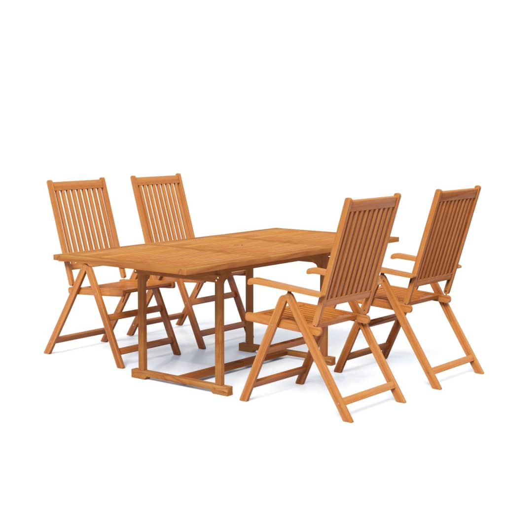 5-delige Tuinset massief acaciahout 150-200 cm is nu te koop bij PeponiXL, paradijselijk wonen!