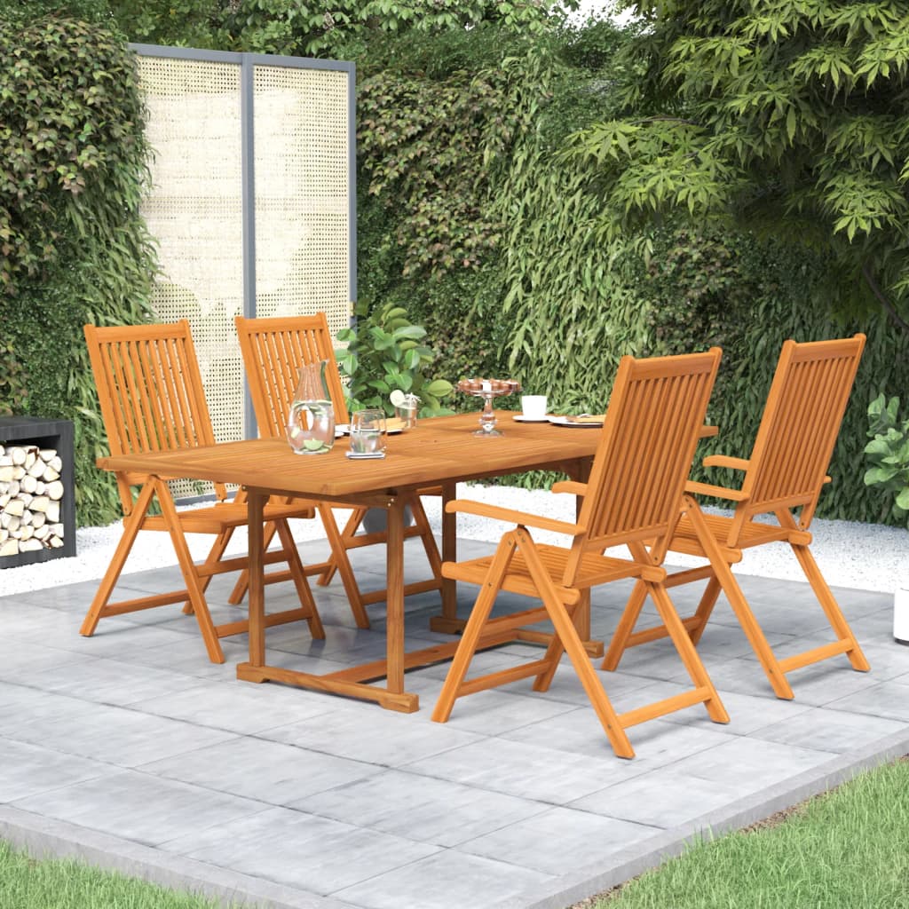 5-delige Tuinset massief acaciahout 150-200 cm is nu te koop bij PeponiXL, paradijselijk wonen!