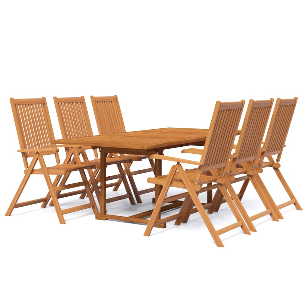 7-delige Tuinset massief acaciahout 150-200 cm is nu te koop bij PeponiXL, paradijselijk wonen!