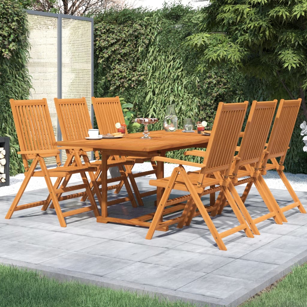 7-delige Tuinset massief acaciahout 150-200 cm is nu te koop bij PeponiXL, paradijselijk wonen!
