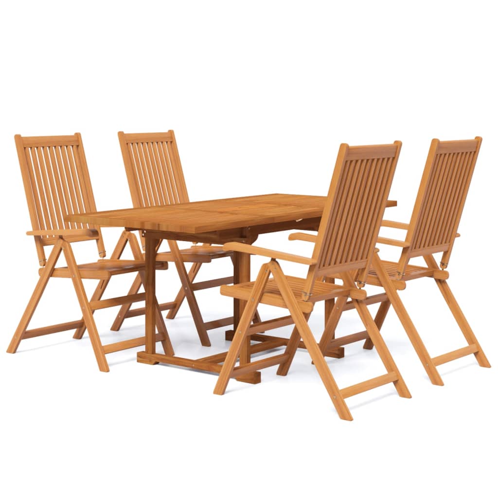5-delige Tuinset massief acaciahout 120-170 cm is nu te koop bij PeponiXL, paradijselijk wonen!